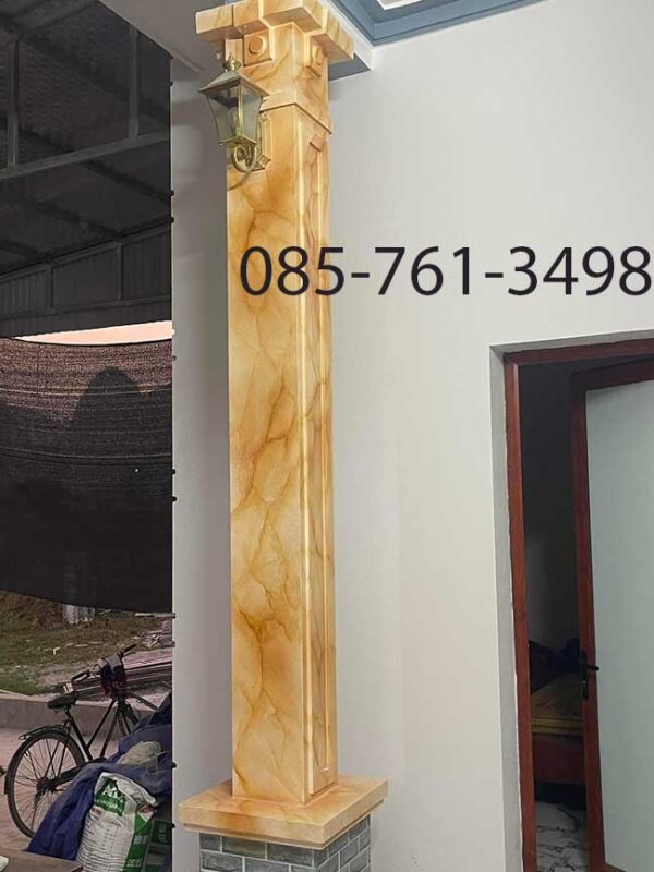 Sơn giả đá cột vuông_ Mẫu cột vuông sơn 3D đẹp - Ảnh 15