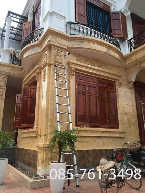 Sơn giả đá cột vuông_ Mẫu cột vuông sơn 3D đẹp - Ảnh 17