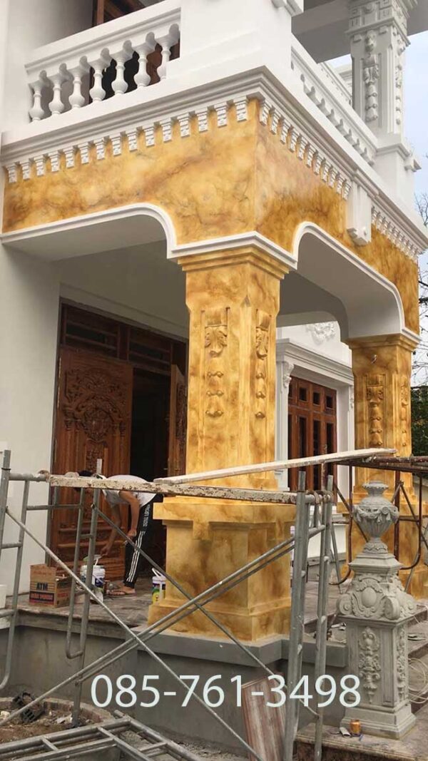 Sơn Giả Đá Mặt Tiền_ giả đá 3D mặt tiền đẹp sang trọng - Ảnh 32