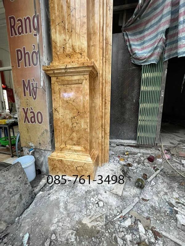 Sơn giả đá cẩm thạch miền Nam đẹp như thật – Bền màu đến 10 năm - Ảnh 7