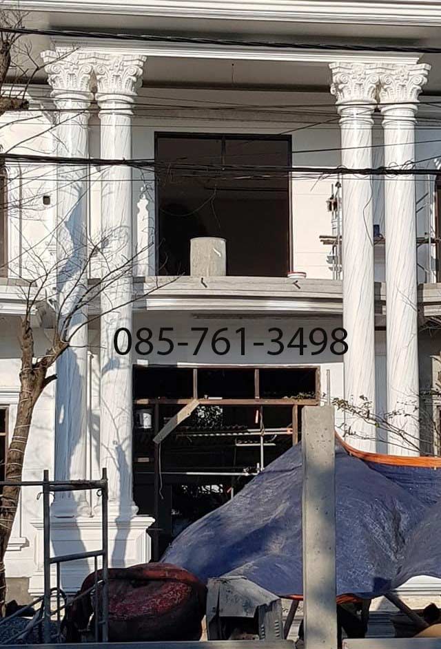 [Cột tròn sơn giả đá] Thi công 0857613498