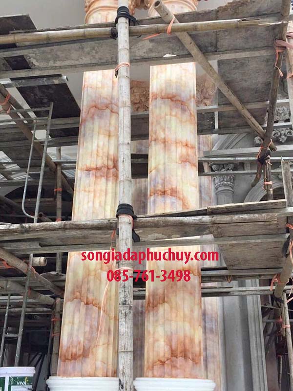 [Sơn giả đá cột nhà] tư vấn thi công 0857613498