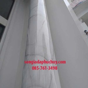 [Cột Giả Đá Trắng Xám]_ Sang Trọng – Bền Đẹp - Thi Công 24/7